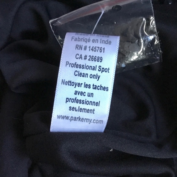 Parker Black Cold Shoulder Little Black Dress Sz 8 - Picture 15 of 16